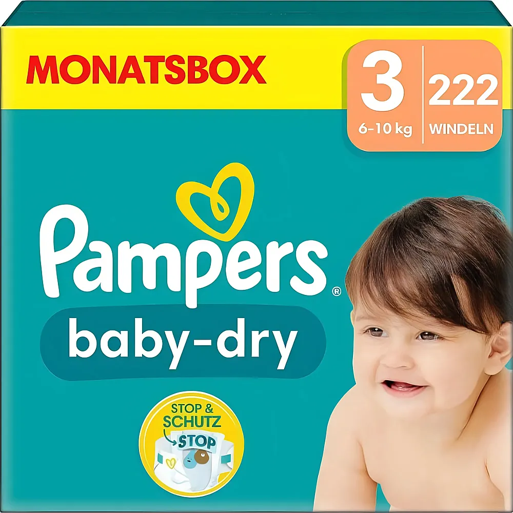 Pampers Baby-Dry Windeln Midi Gr.3 222Stck