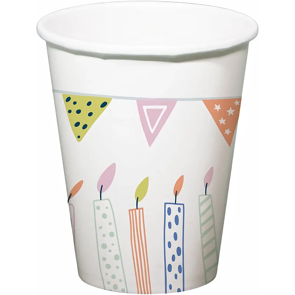 meinspielzeug - Folat Trinkbecher Eco Party 250 ml - 10 Teile | Tischdeko