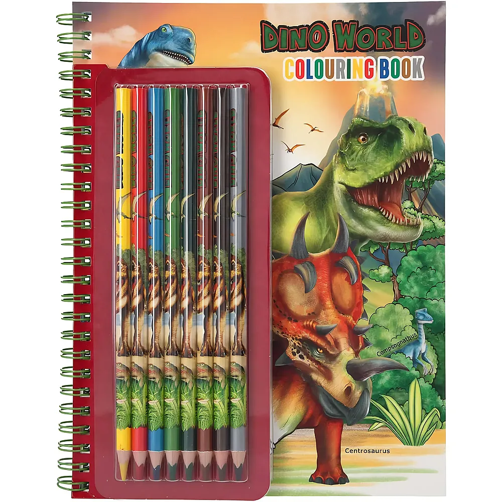 Depesche Dino World Malbuch & Farbstifte