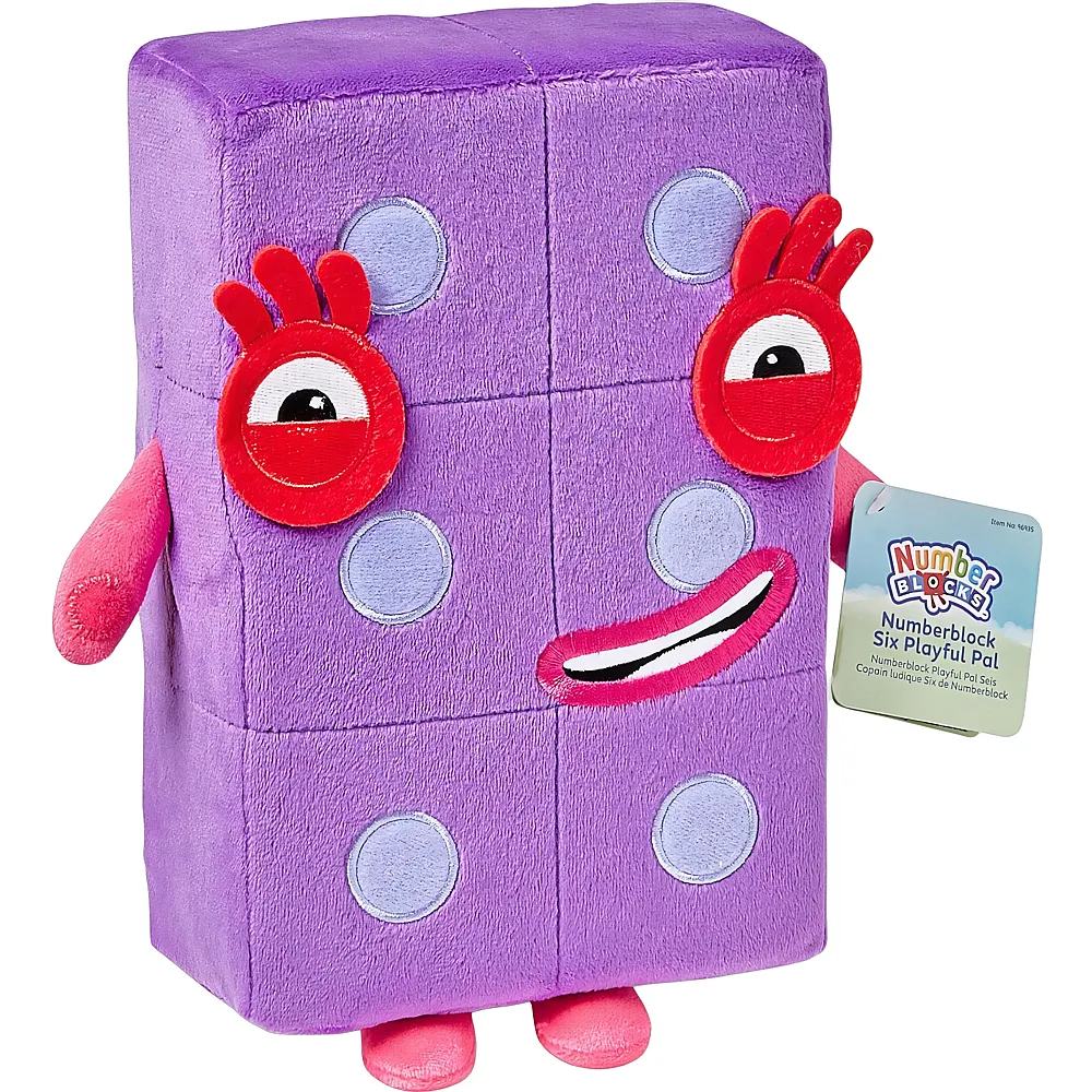 Learning Resources Numberblocks Sechs Kuscheltier - aus der TV-Serie - 30 cm