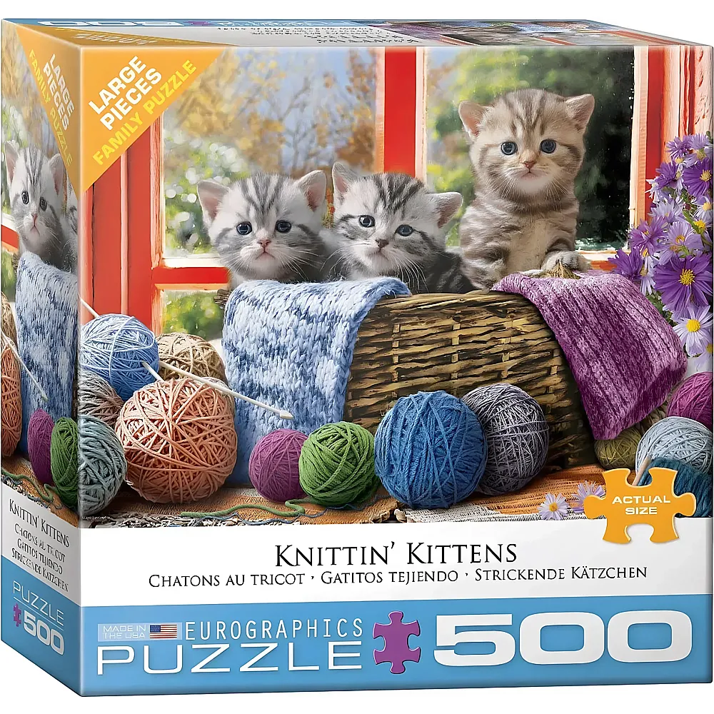 Eurographics Puzzle Strickende K�tzchen - 500 Teile