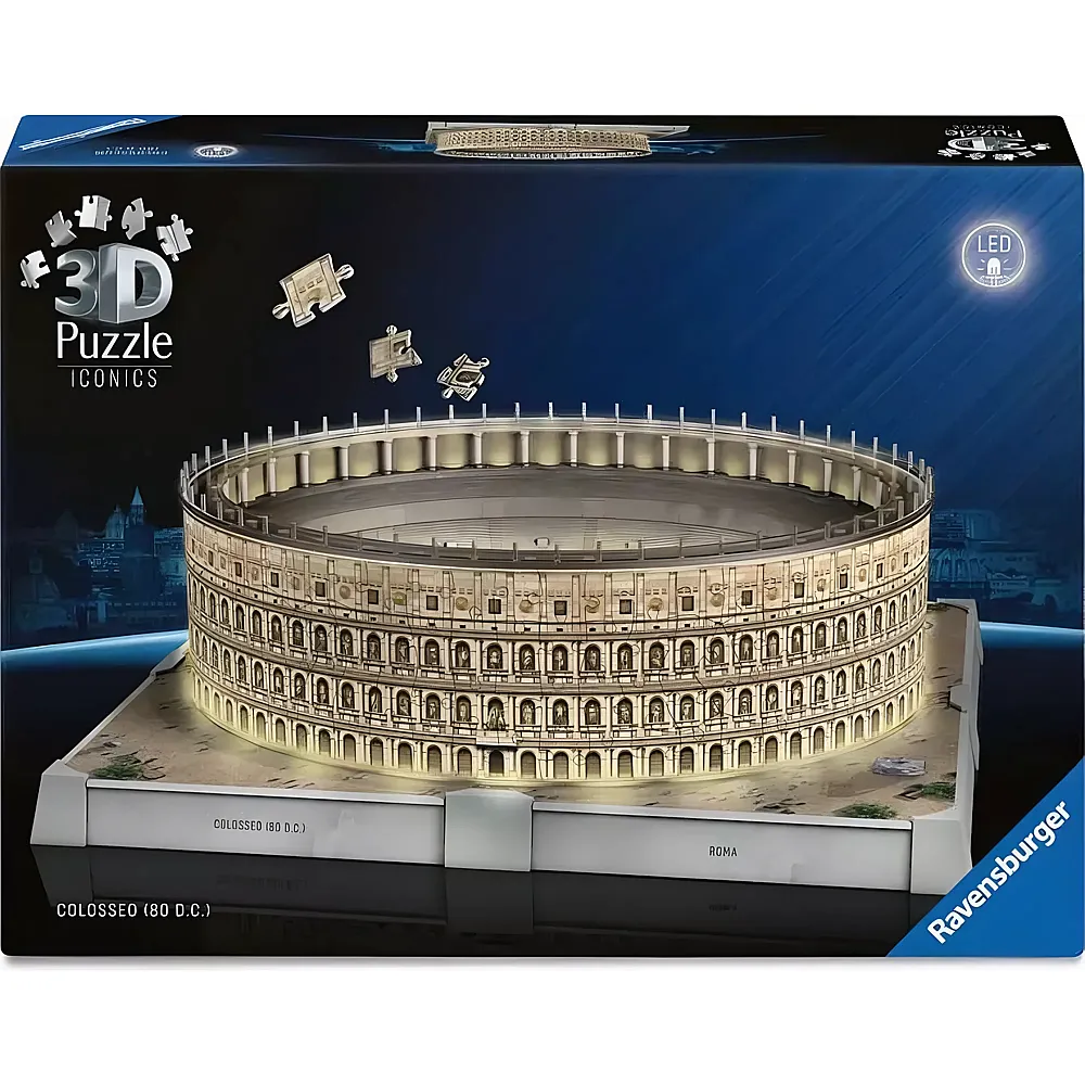 Ravensburger Puzzle Iconics Kolosseum Rom - mit Licht 216Teile
