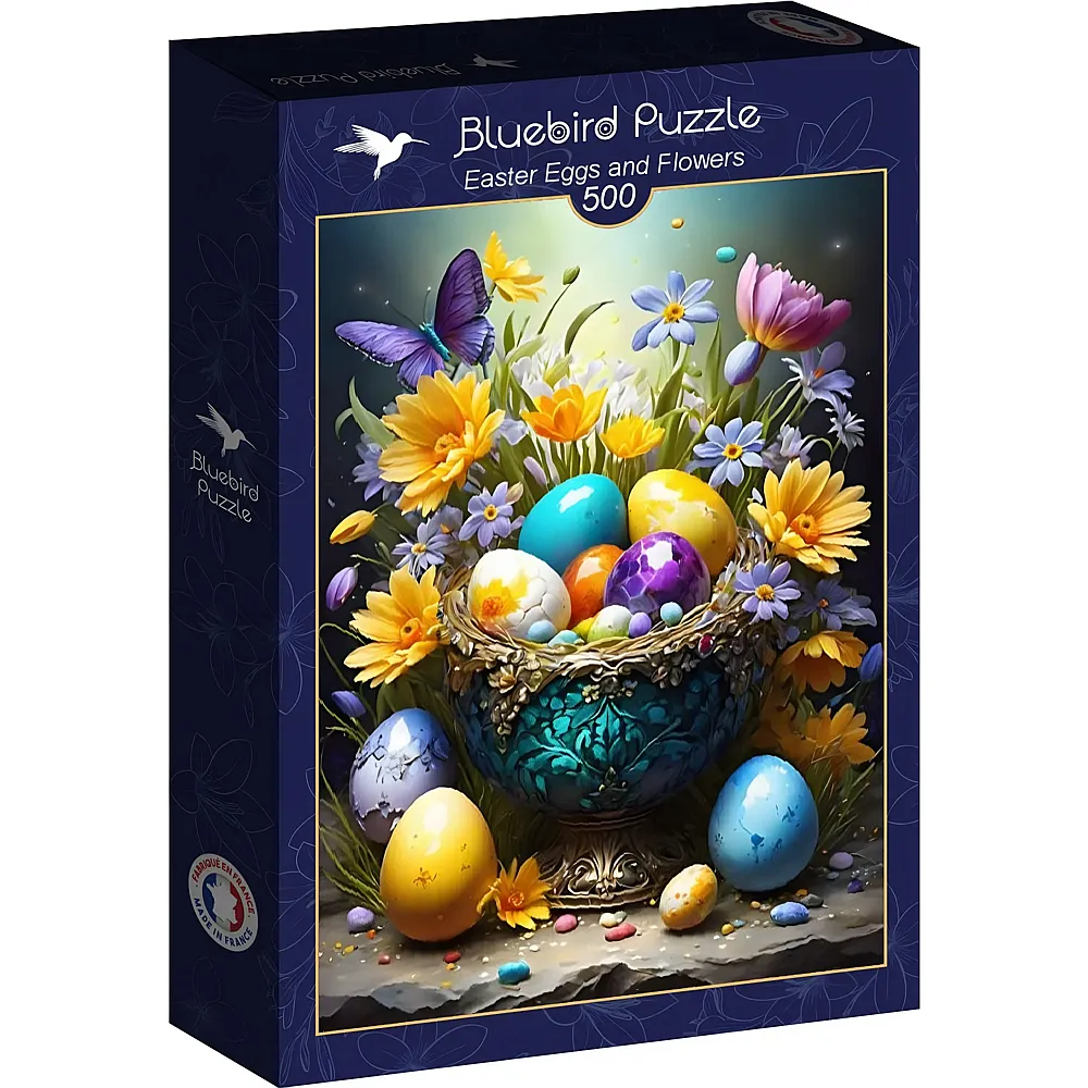 Bluebird Puzzle Ostereier und Blumen 500Teile