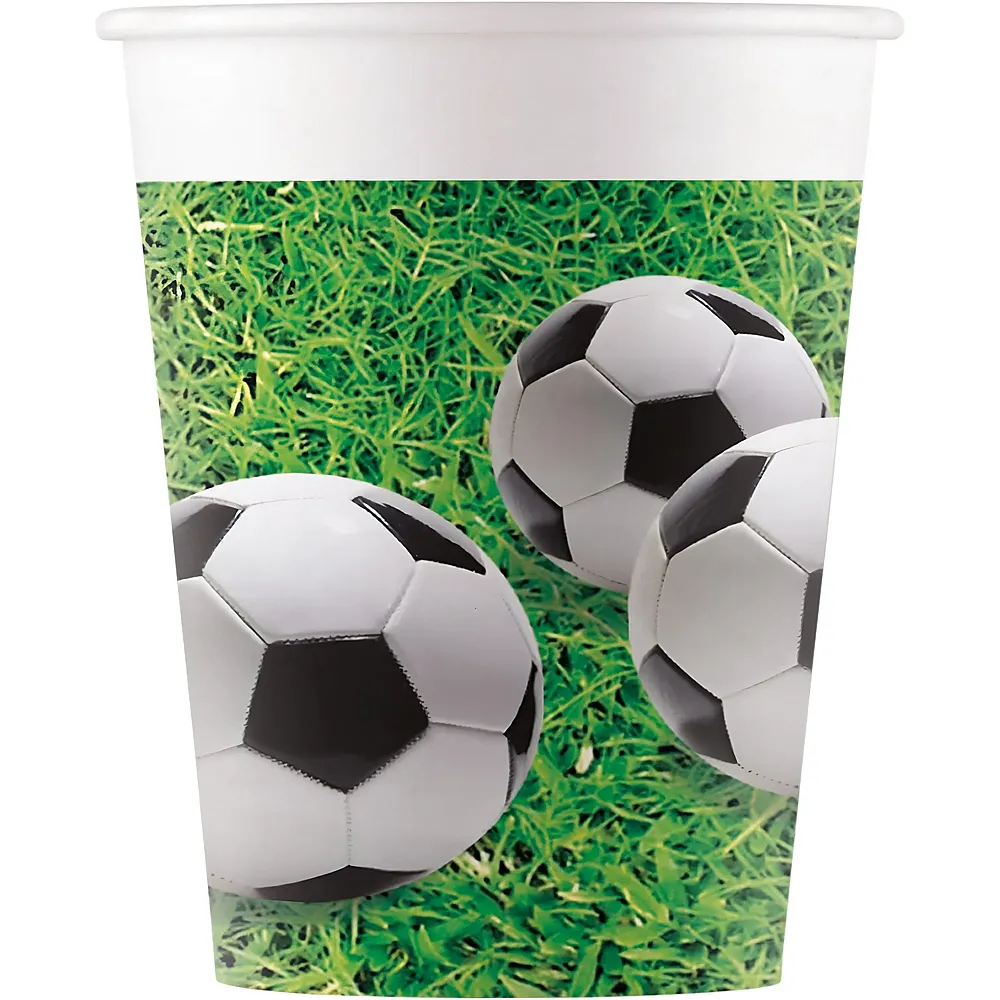 meinspielzeug - Amscan Fussball Party-Becher 200ml 8Teile | Tischdeko