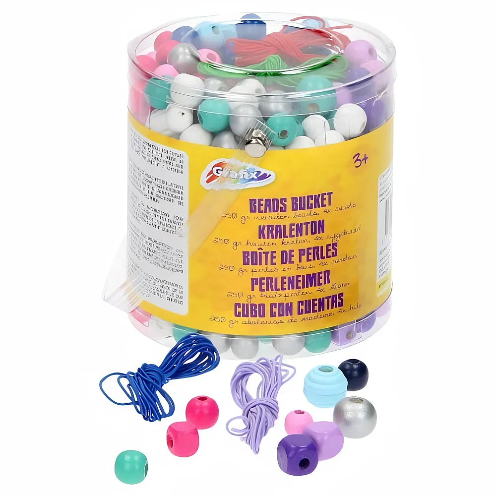 Creative Craft Group Seau de perles en bois - 250 pi�ces