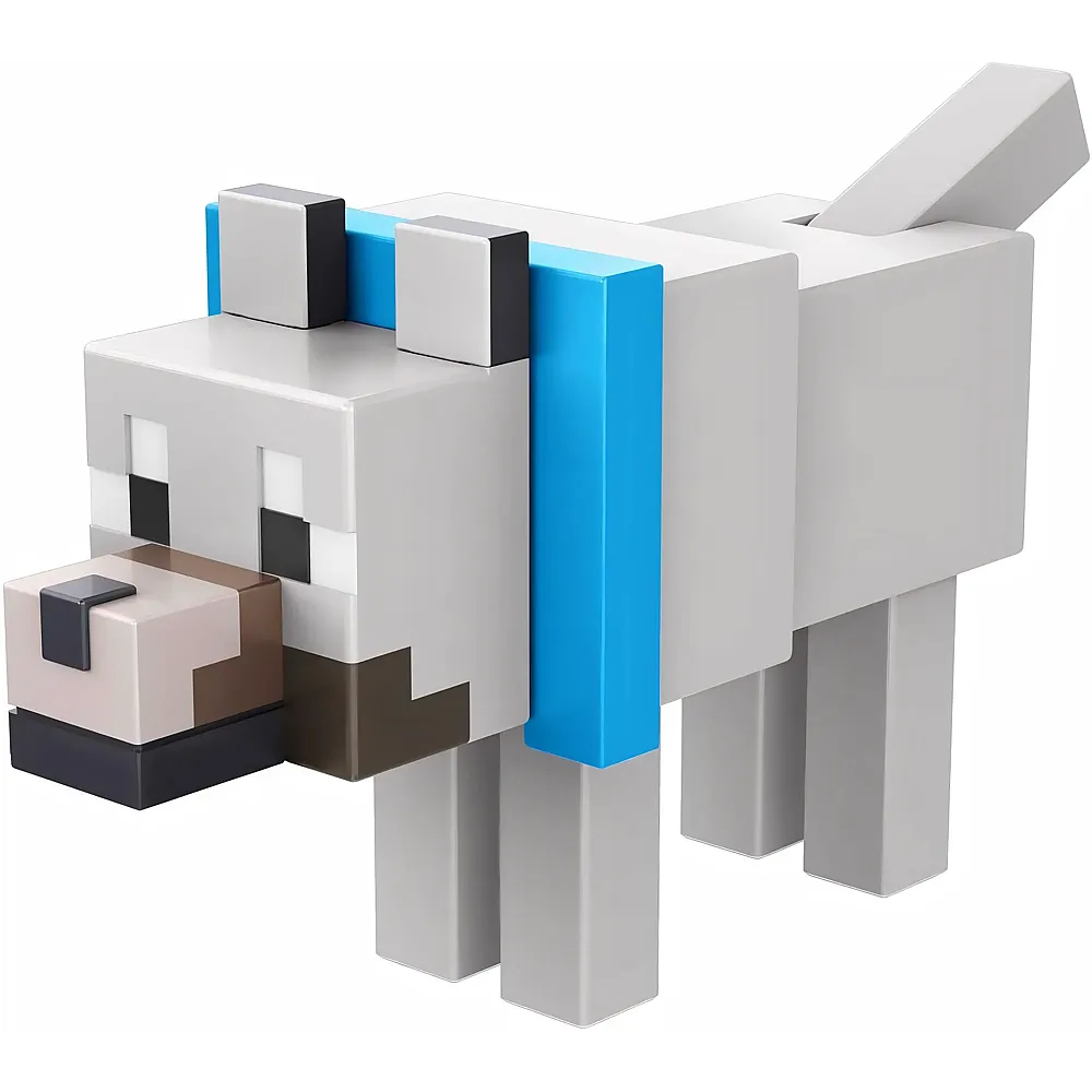 Mattel Minecraft Actionfigur Wolf zum Selberbauen - 8 cm