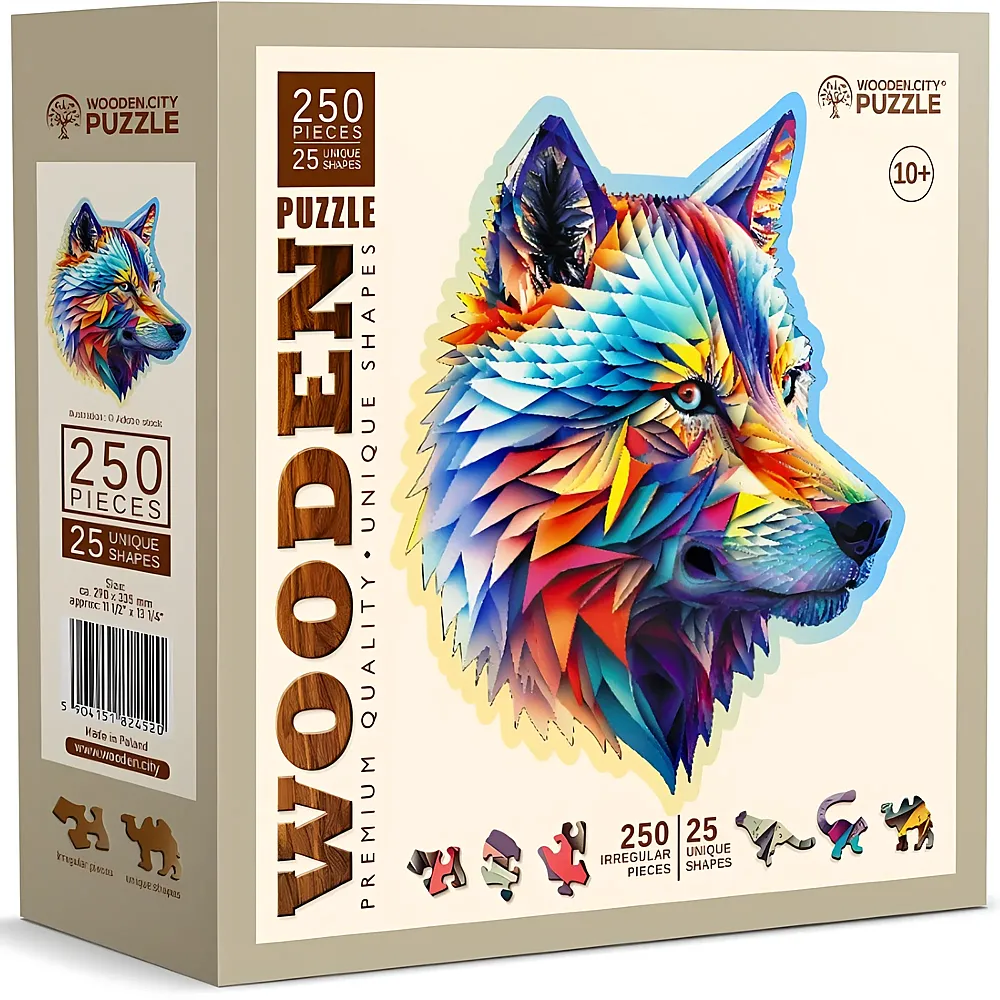 Wooden City Puzzle Classy Wolf L 250Teile