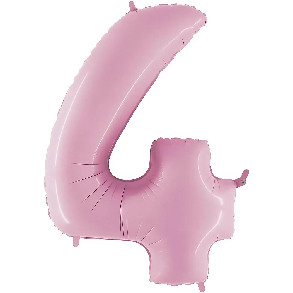 Grabo Ballon aluminium chiffre 4 rose pastel - 66 cm