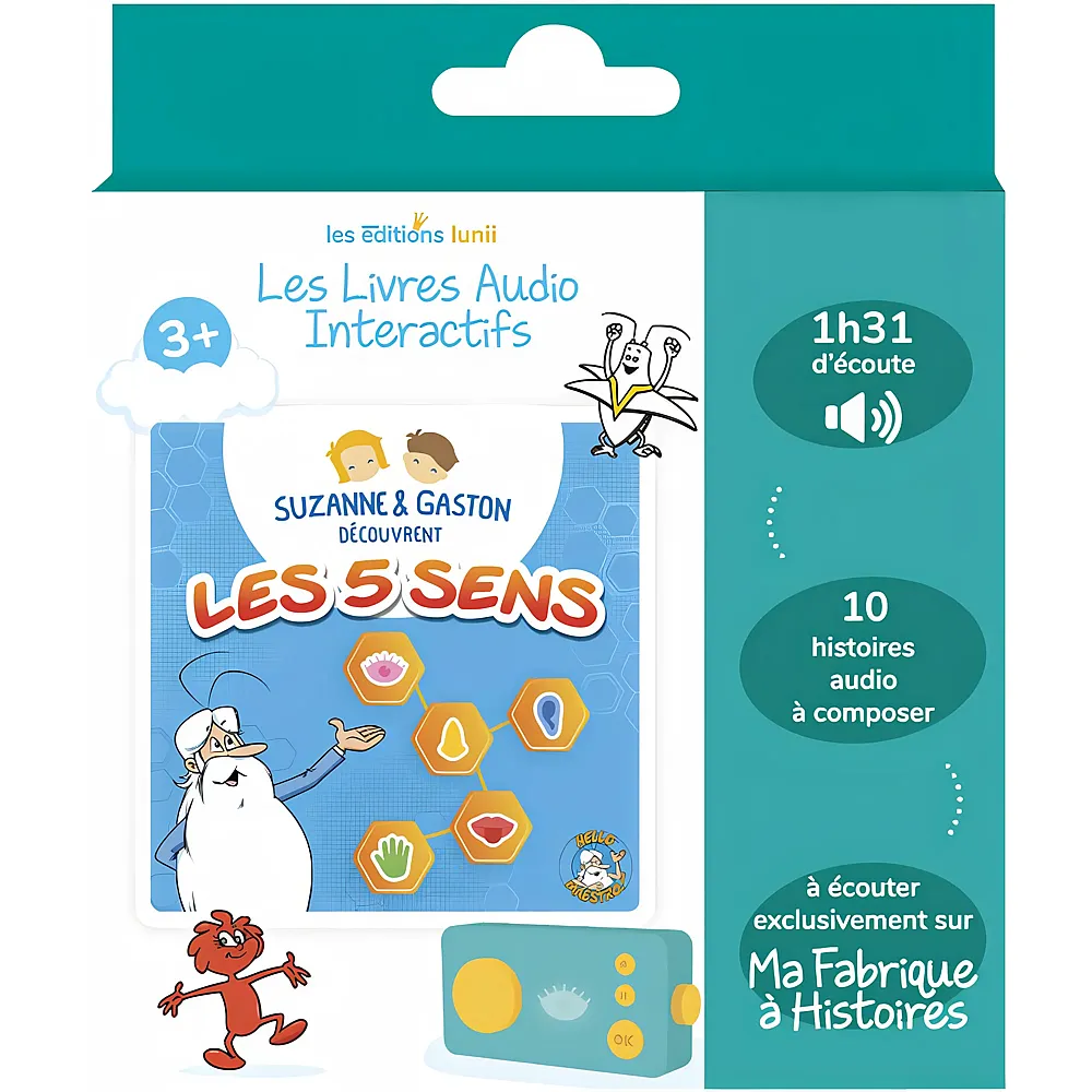 Lunii Album Audio Interactif Suzanne ET Gaston Decouvrent LE