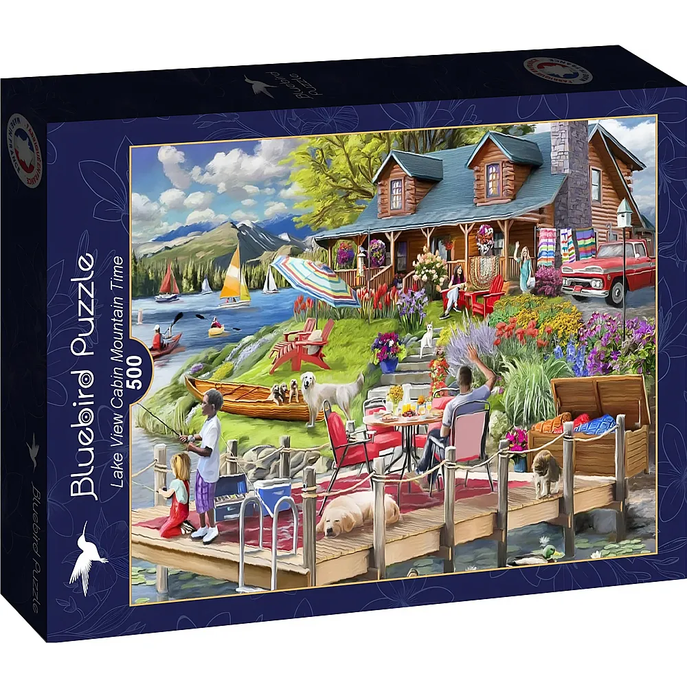 Bluebird Puzzle Lake View Cabin Mountain Time 500Teile
