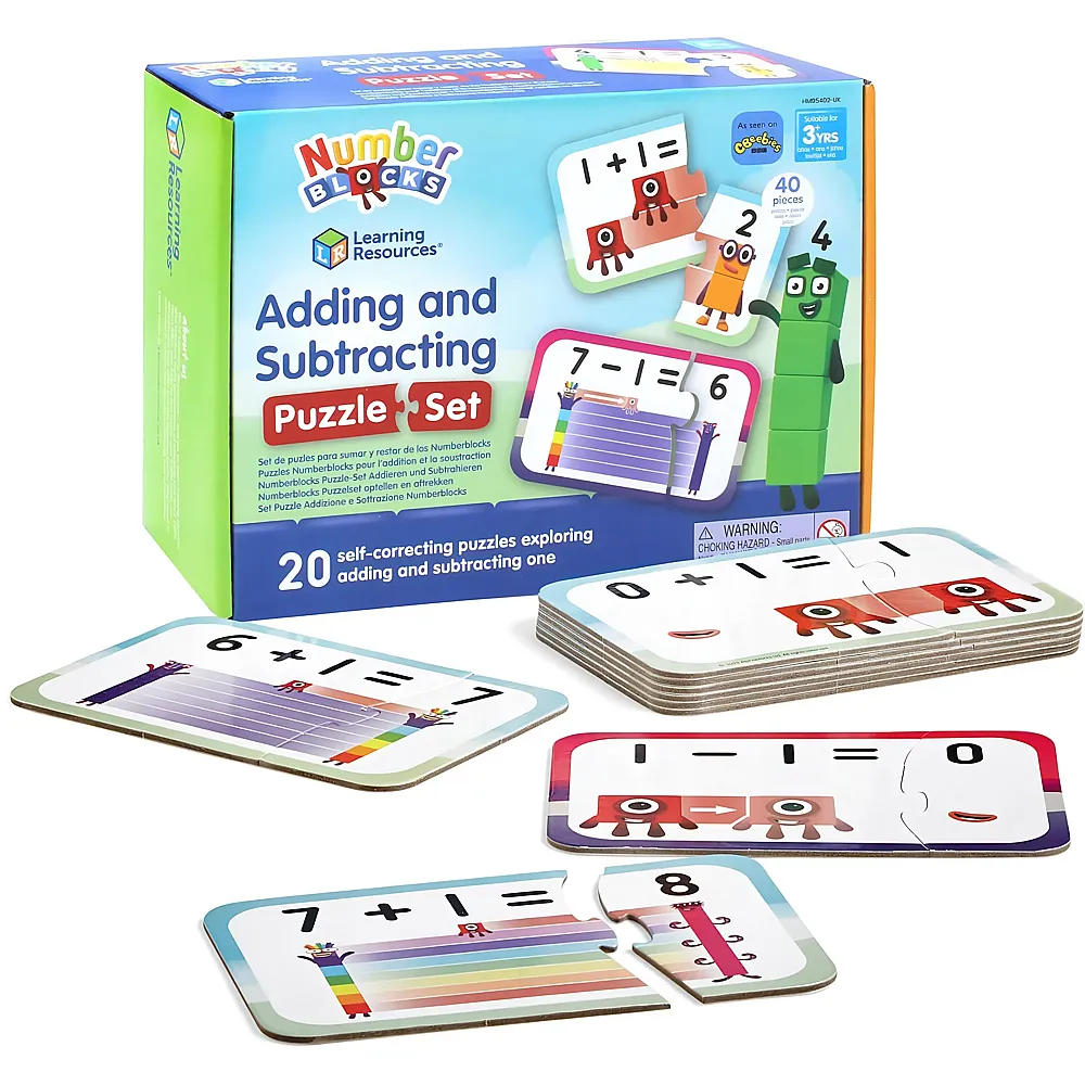 Learning Resources Numberblocks Addieren und Subtrahieren Puzzlespiel