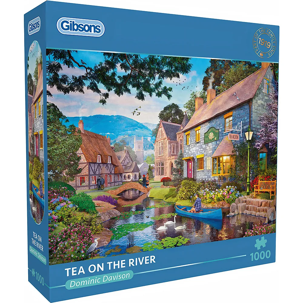 Gibsons Puzzle Dominic Davison Tea on the River - 1000 Teile