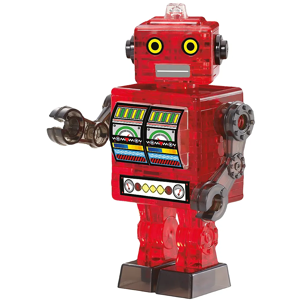 HCM Kinzel Crystal Puzzle 3D Roboter Rot - 39 Teile