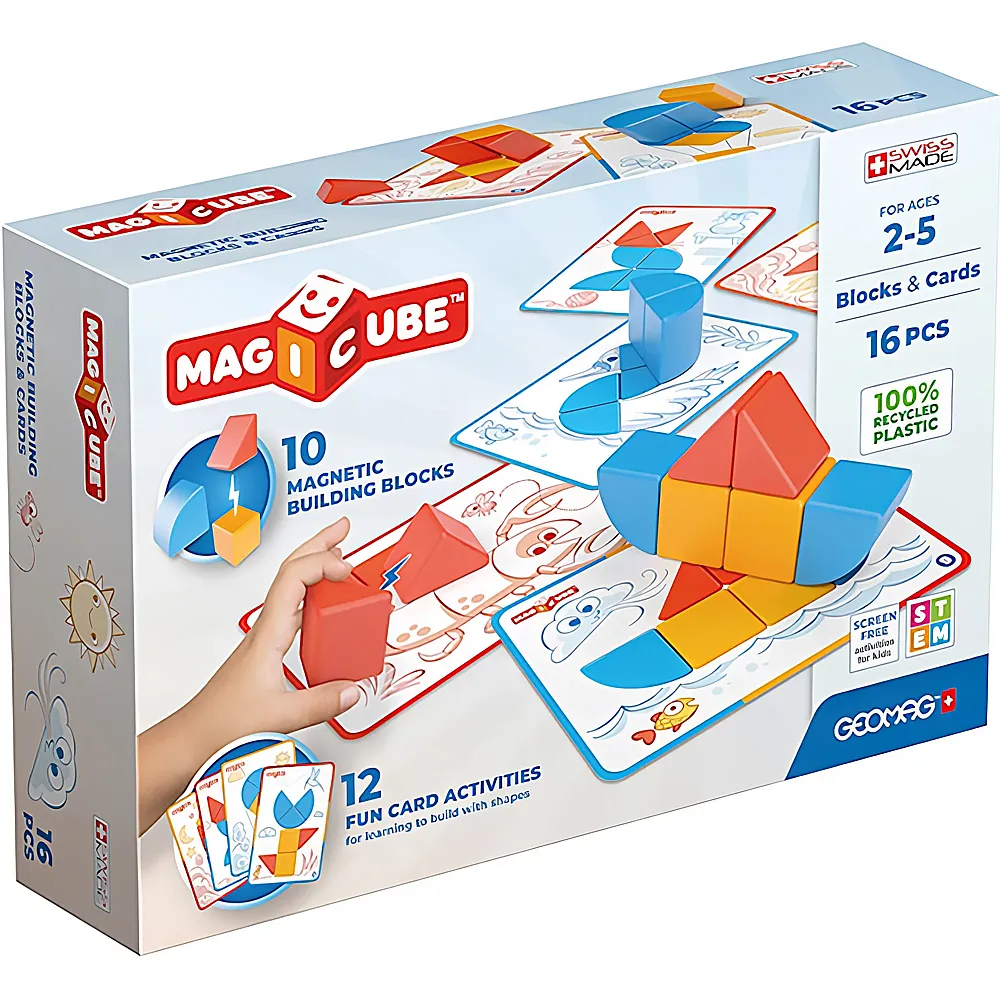 Geomag Magicube Blocks & Cards - 16 Teile