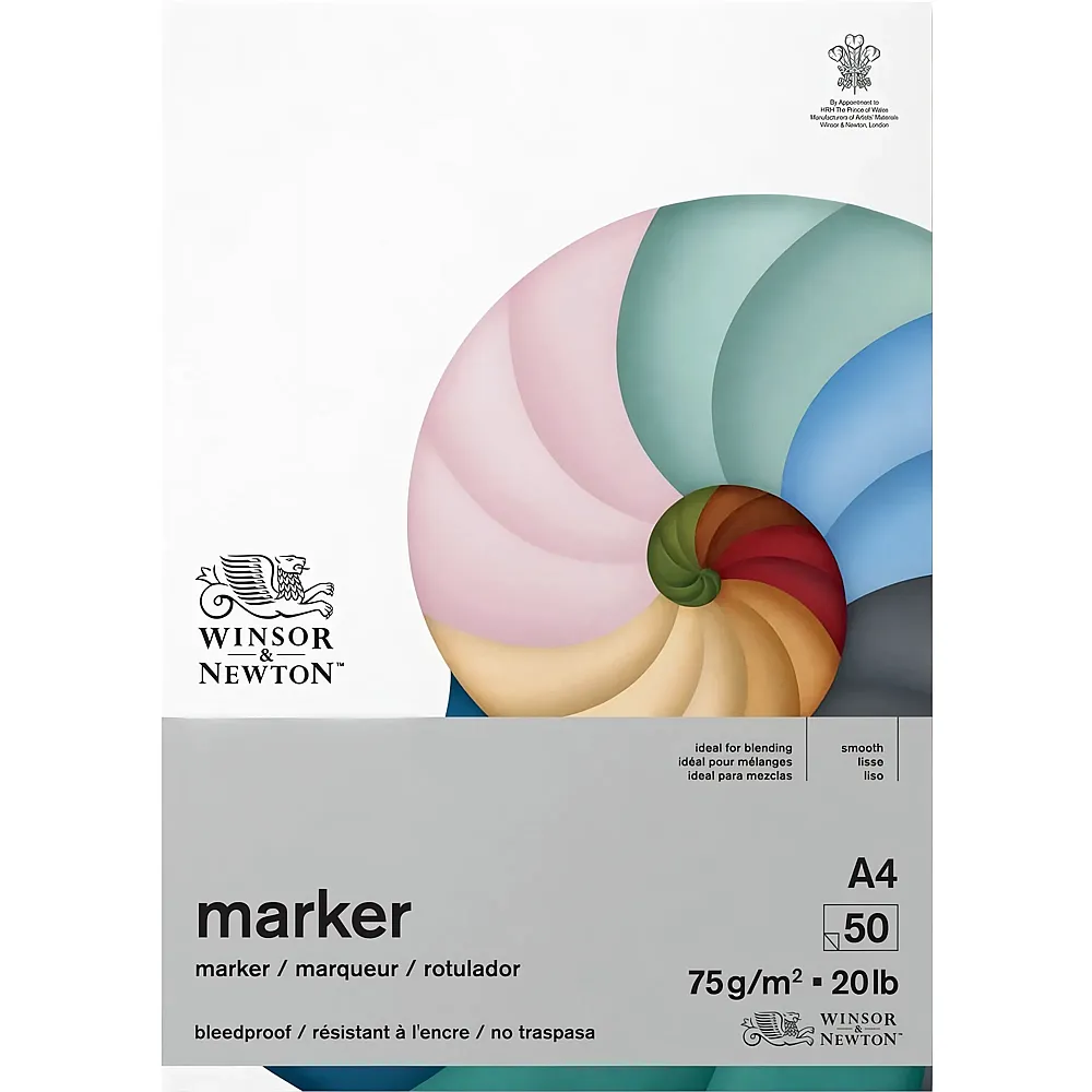 meinspielzeug - Winsor & Newton W&n Marker Block Durchschlagssicher A4 75g 50 Blatt