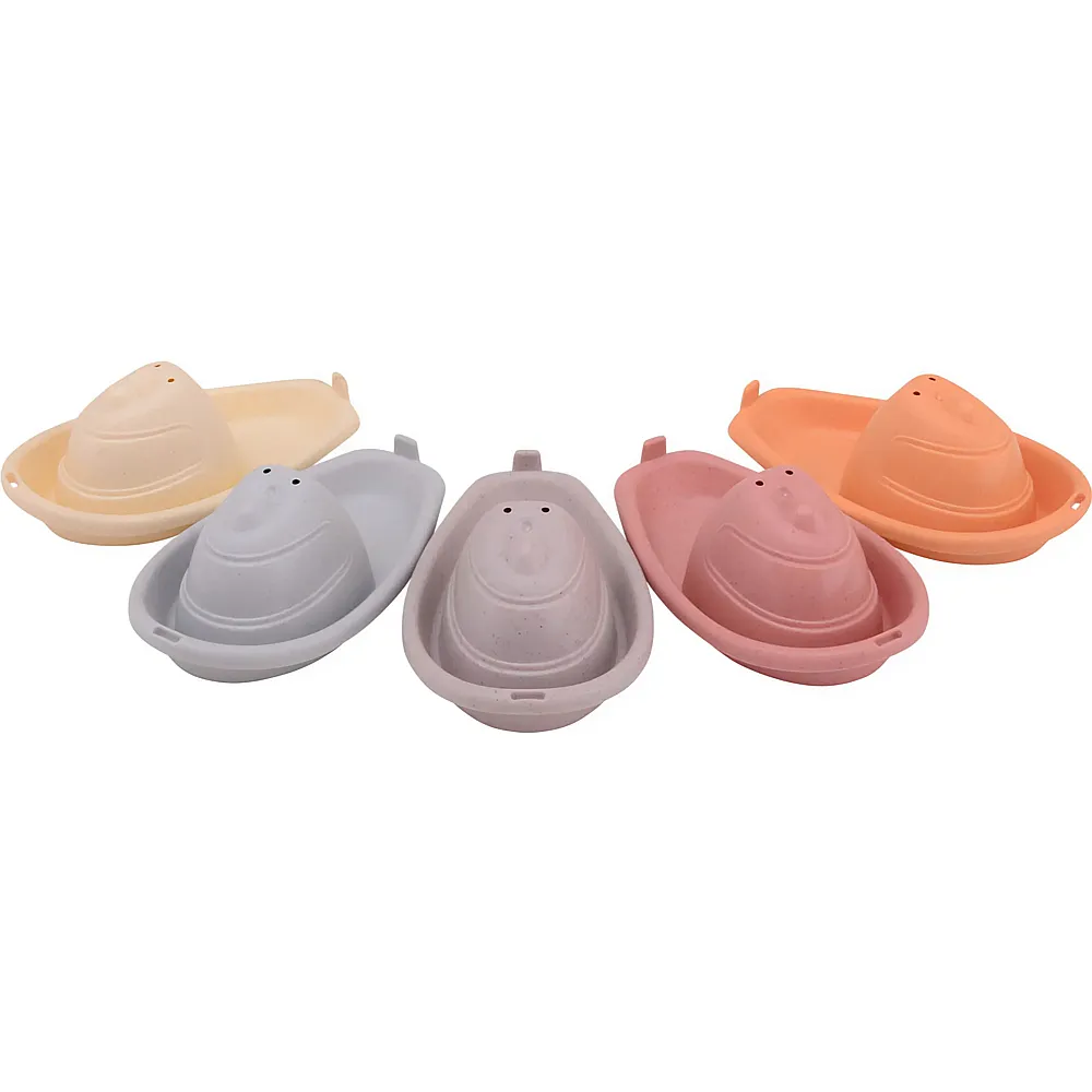 Johntoy Happy World Bio-Badeboote aus Kunststoff, 5 Stk