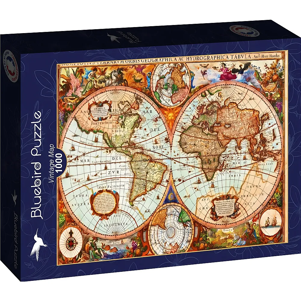 Bluebird Puzzle Vintage Map 1000Teile