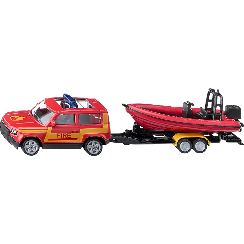 Siku Super Land Rover Defender mit Boot