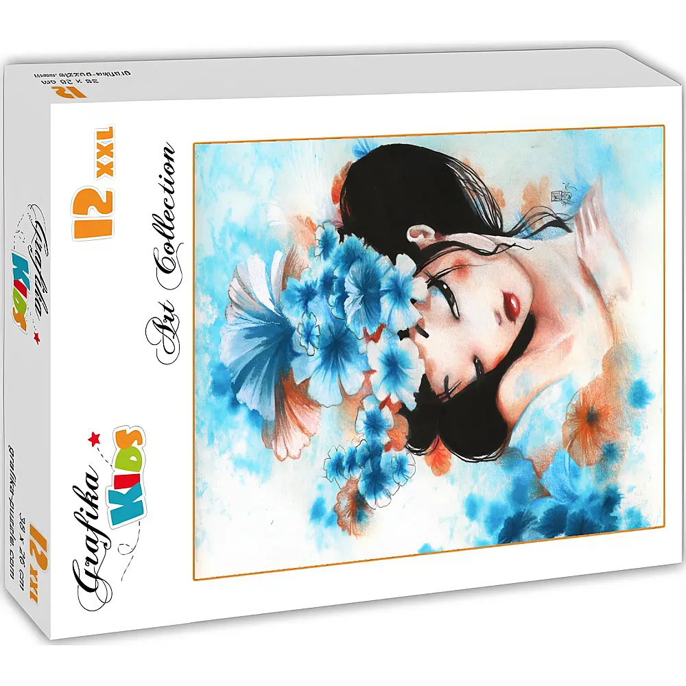 Grafika Puzzle Art Collection Misstigri Grafika Kids Blue Flowers - 12 Teile