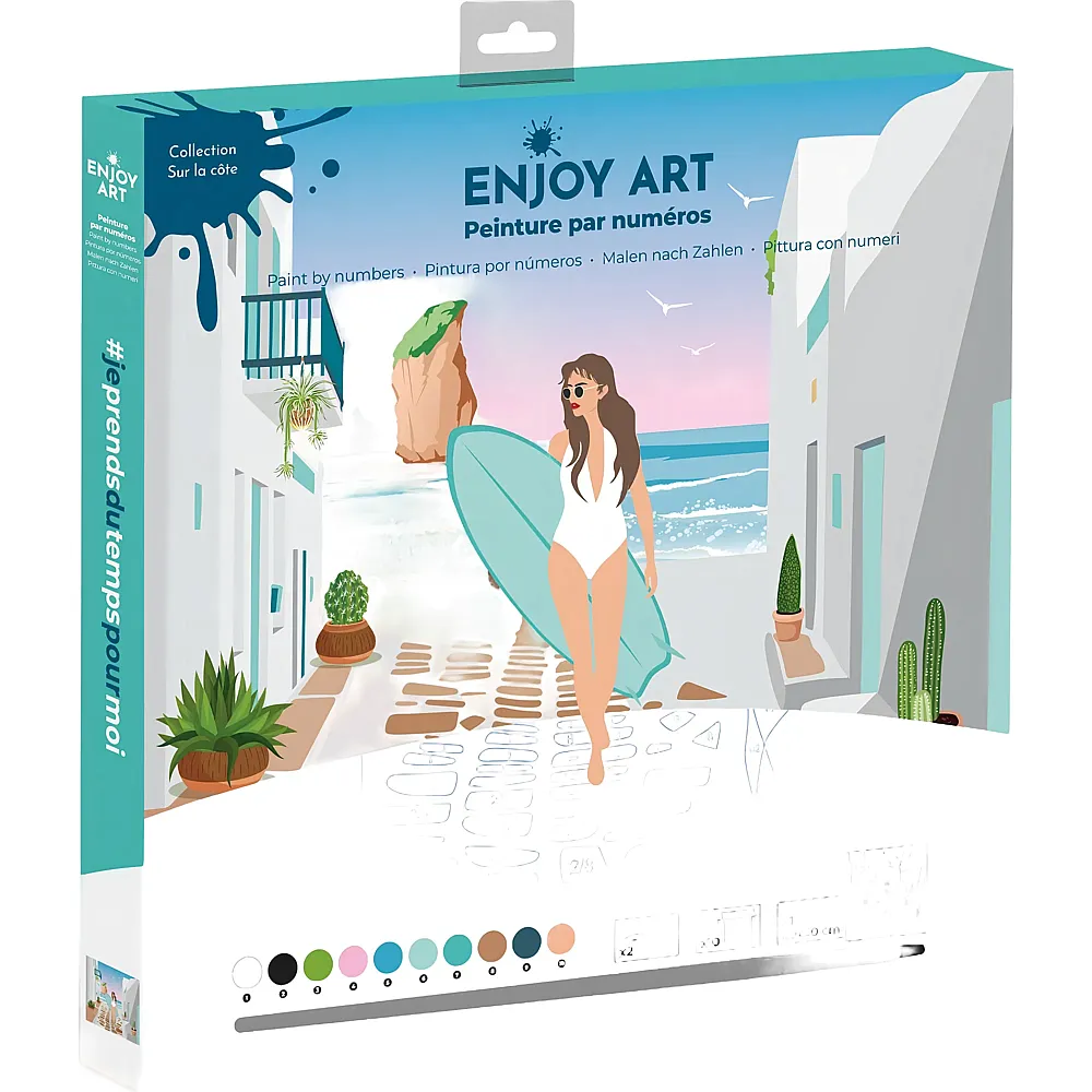 OZ International Enjoy Art Peinture N� 30x30cm Retour DE Plage