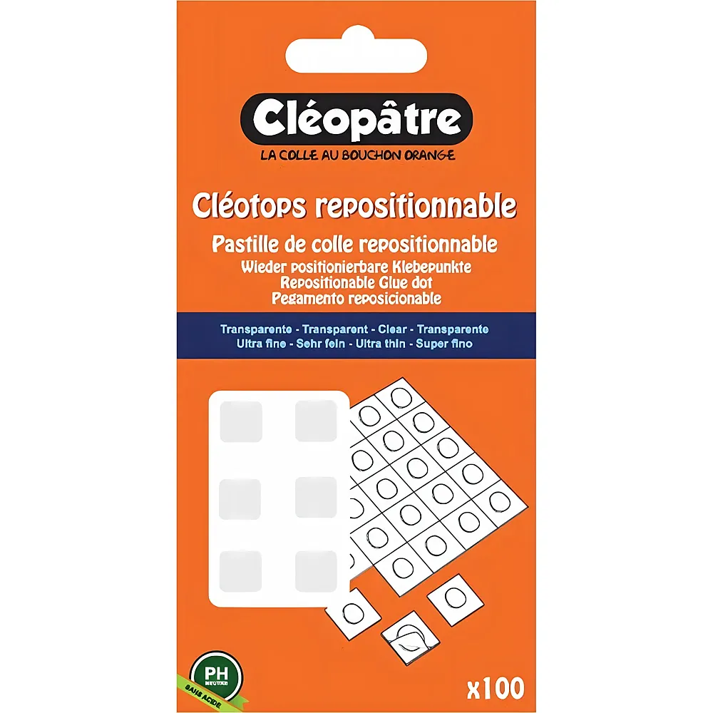 Cleopatre Clotops � Transparente Klebepunkte Wieder Positionierbar, 8