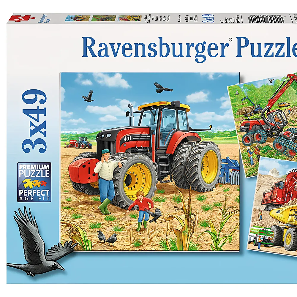 Ravensburger Puzzle Groe Maschinen 3x49