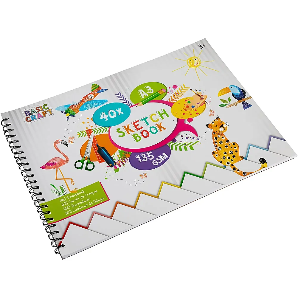 Creative Craft Group Skizzenbuch A3 40 Blatt, 135 g/m