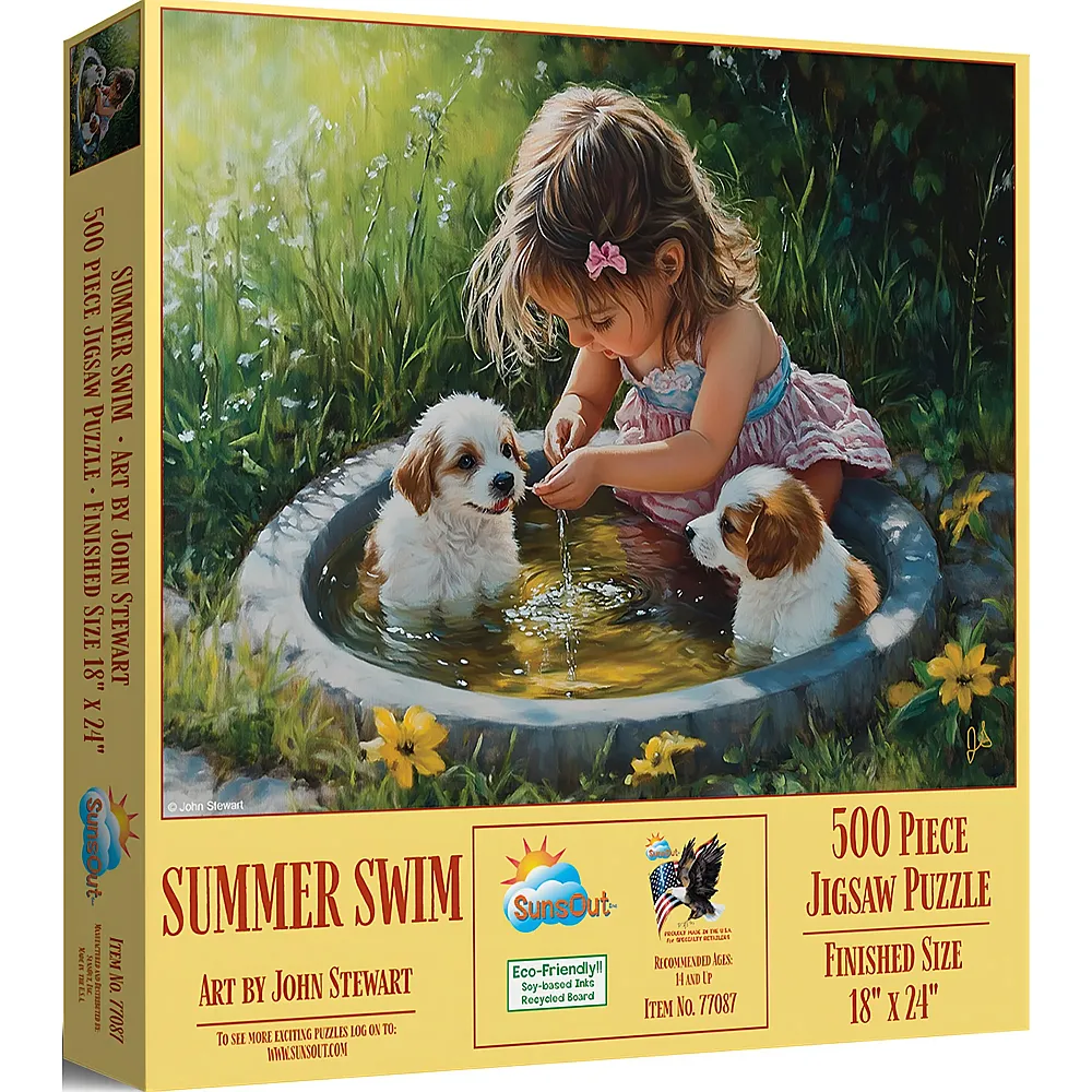 SunsOut Puzzle John Stewart Schwimmen im Sommer - 500 Teile