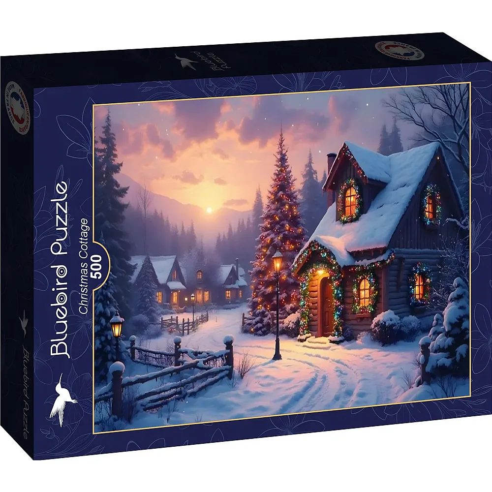 Bluebird Puzzle Cottage zur Weihnachtszeit - 500 Teile