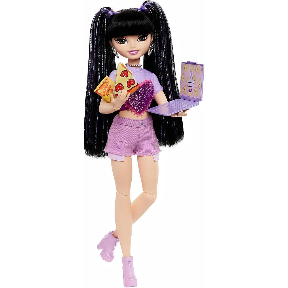 Barbie Dream Besties Bewegliche Renee Modepuppe mit langem schwarzem Haar