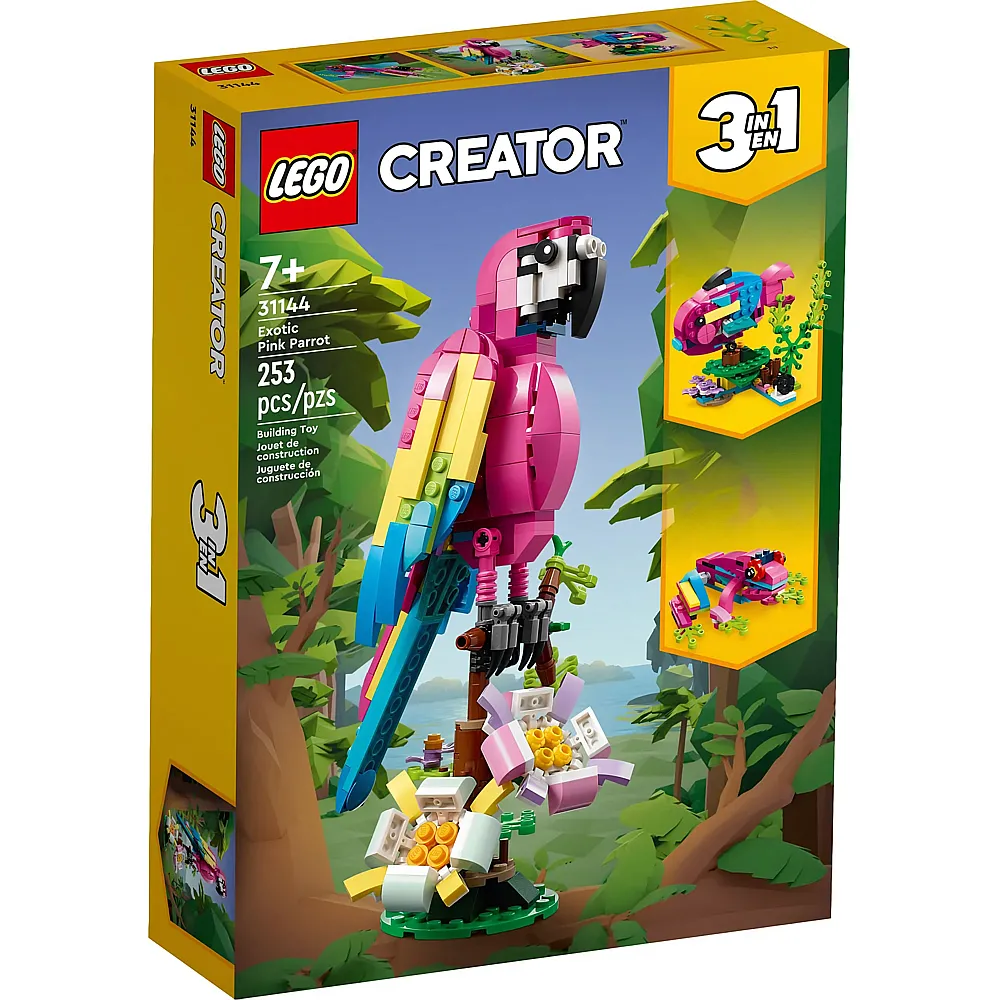 LEGO Creator Exotischer pinkfarbener Papagei 31144