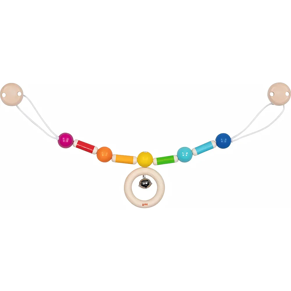 meinspielzeug - Goki Kinderwagenkette Regenbogen - 40 cm | Kinderwagenketten