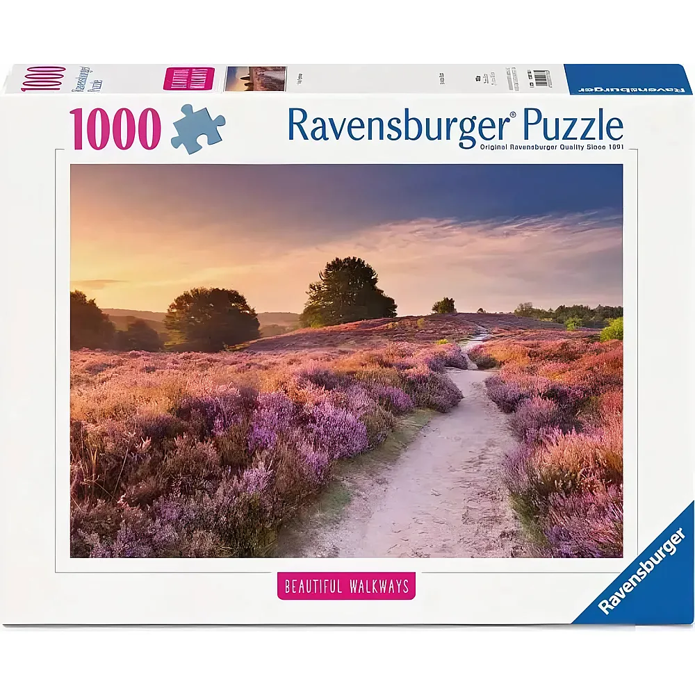 Ravensburger Puzzle Beautiful Walkways Traumpfad in Rosa 1000Teile