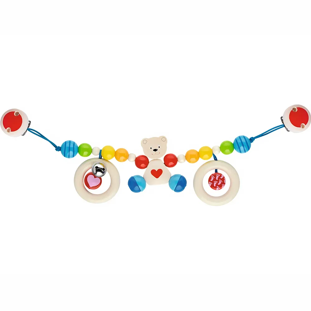 Goki Baby Kinderwagenkette Herzbr mit Clips | Kinderwagenketten