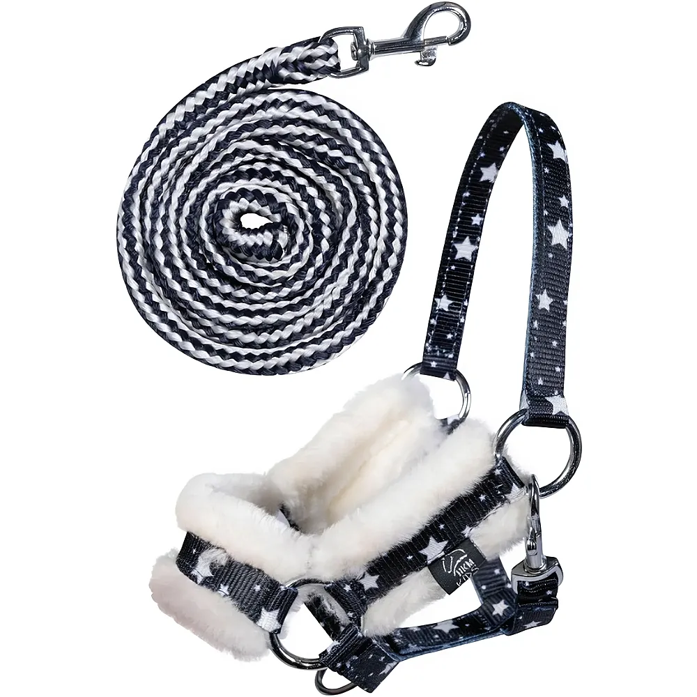 meinspielzeug - HKM Hobby Horse Halfter und Strick Navy | Reittiere