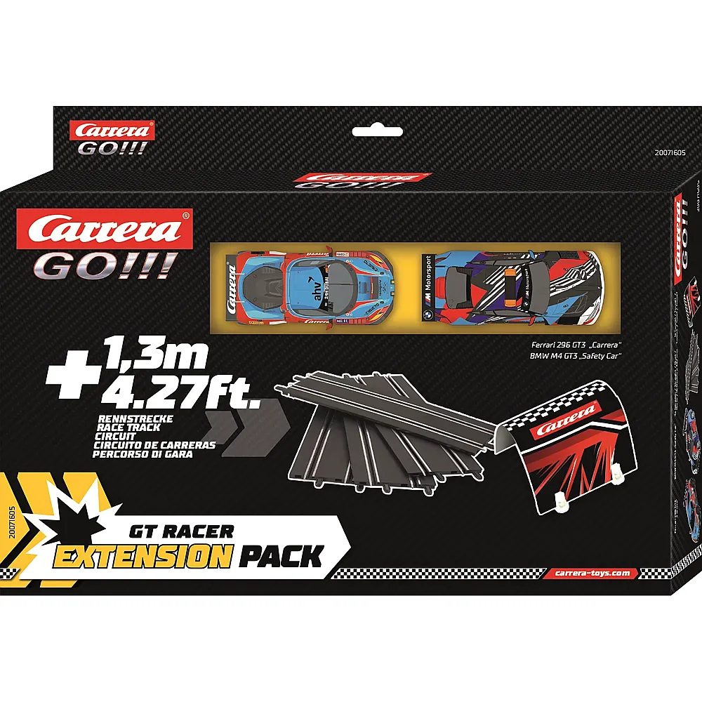 Carrera Go Ausbauset 1.3m / GT Racer Ferrari 296 GT3 & BMW M4 GT3