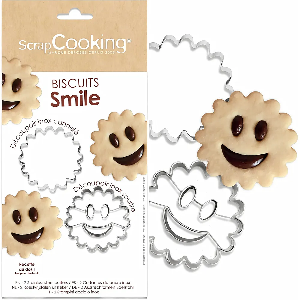 ScrapCooking Spitzbubenform Smile - 2 Teile | Backen & Dekorieren