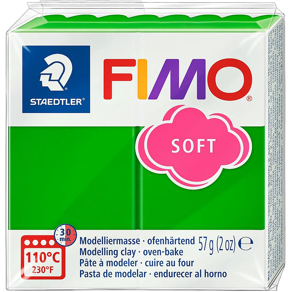 Fimo Soft Modelliermasse Tropengr�n - 57 g | Kneten & Formen