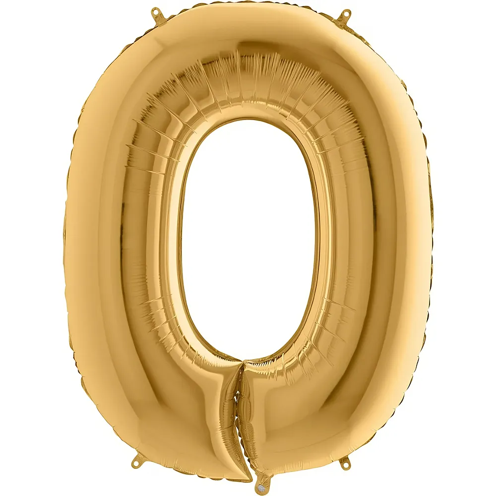 Grabo Megaloons Palloncino in alluminio numero 0 oro - 102 cm - Palloncini in alluminio