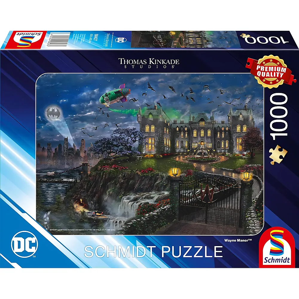 Schmidt Puzzle Thomas Kinkade DC Comics Batman Wayne Manor 1000Teile