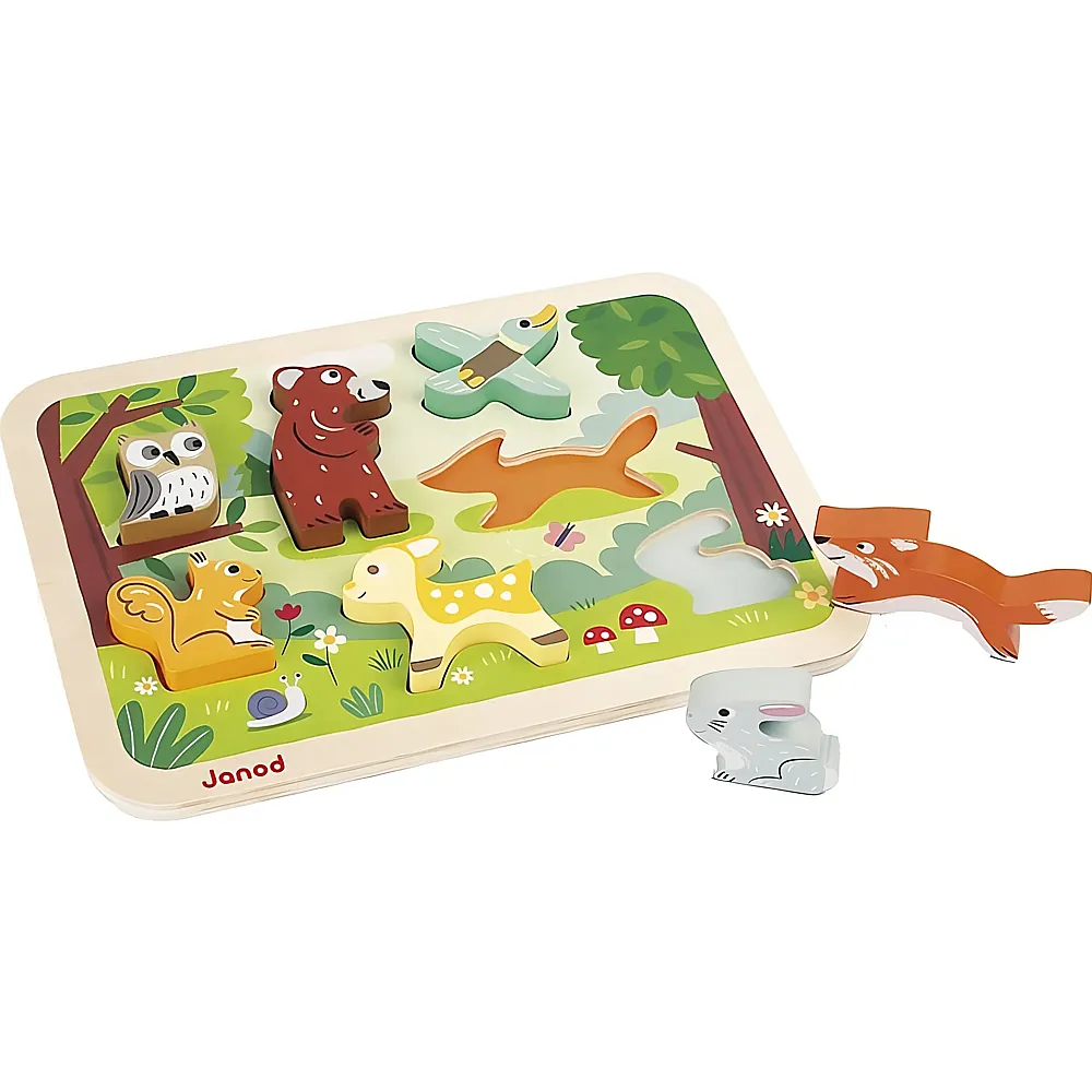 Janod Puzzle Waldtiere 7Teile