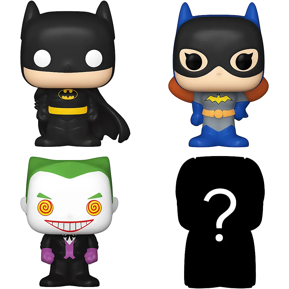 Funko Bitty Pop Batman, Batgirl, The Joker und Mystery 4Teile