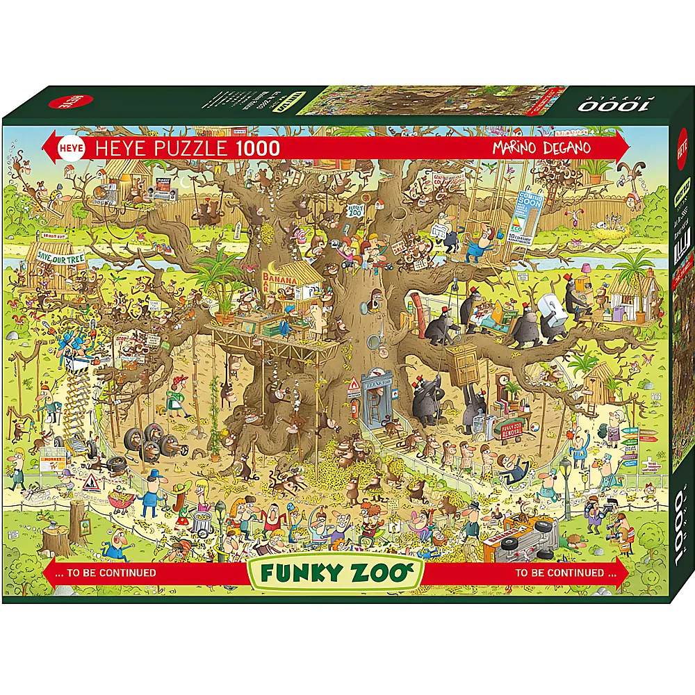 HEYE Puzzle Funky Zoo Monkey Habitat 1000Teile