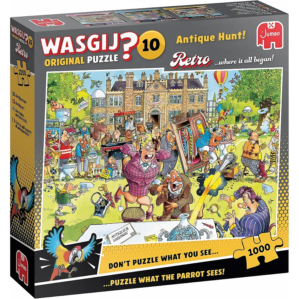Jumbo Puzzle WASGIJ Retro Original 10 - Antique Hunt 1000Teile