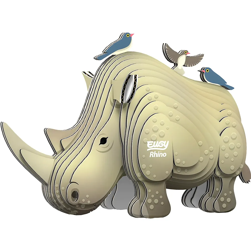 Eugy 3D Karton Figuren Nashorn