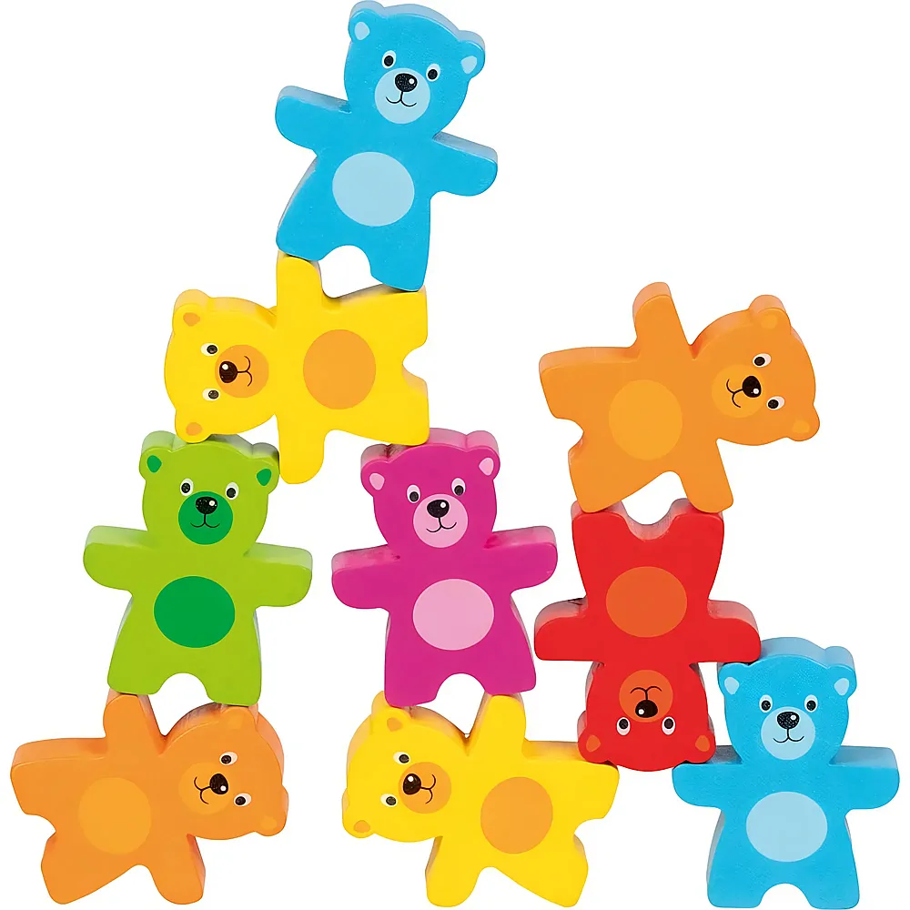 Goki Spiele Stapelspiel Bunte B�renbande - 18 Teile