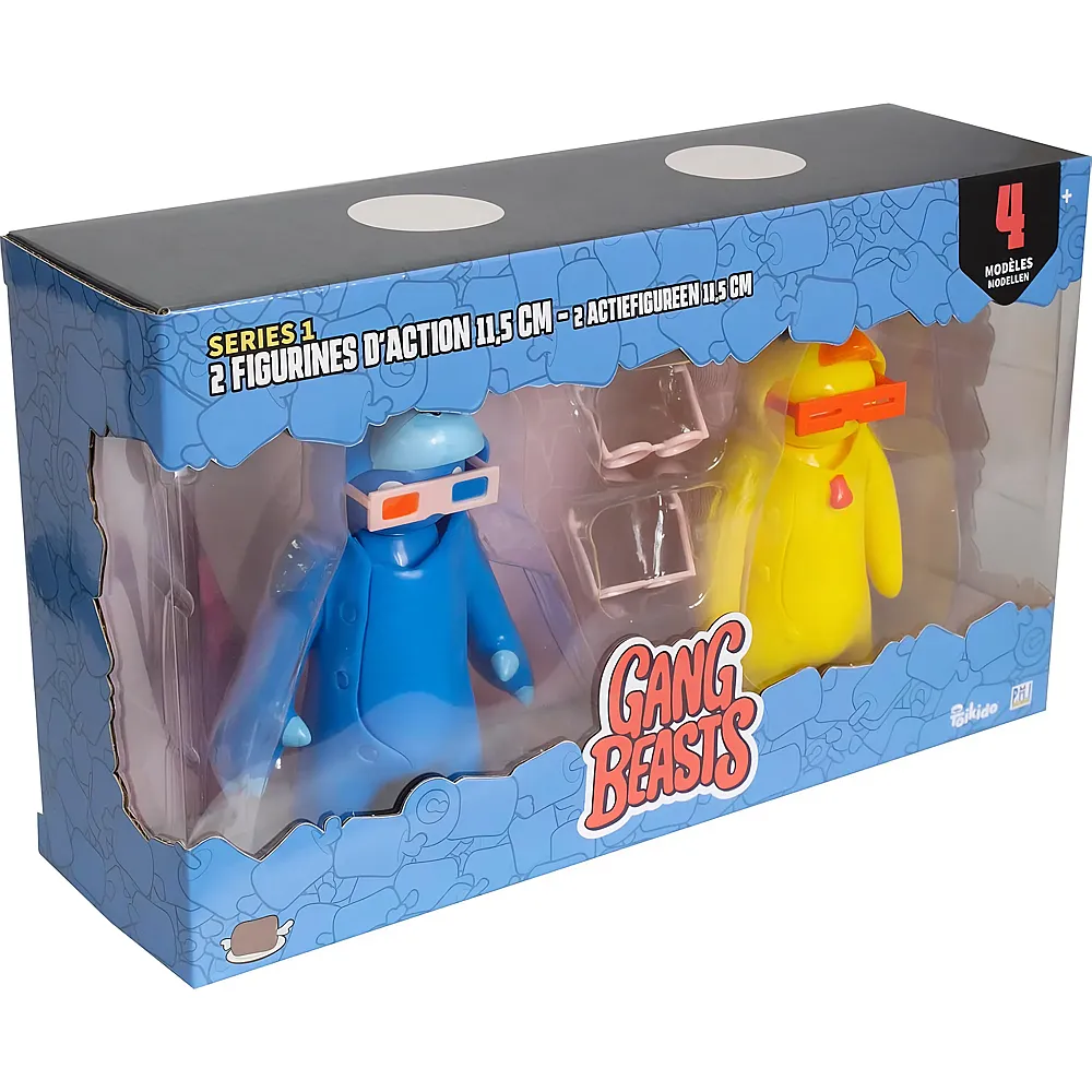 Lansay Gang Beasts - 2 Fig. D'action 11.5cm Modeles Assortis