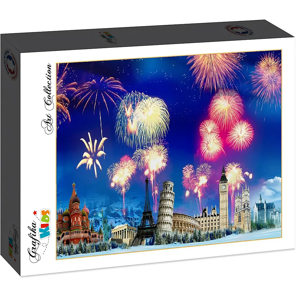 Grafika Puzzle Art Collection Grafika Kids Silvester auf der ganzen Welt - 12 Teile