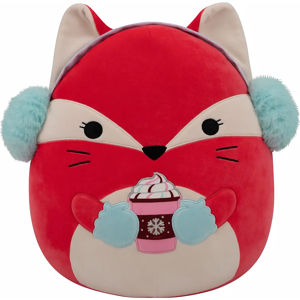 Squishmallows Pl�sch Fuchs Fifi mit blauen Ohrw�rmer - 30 cm