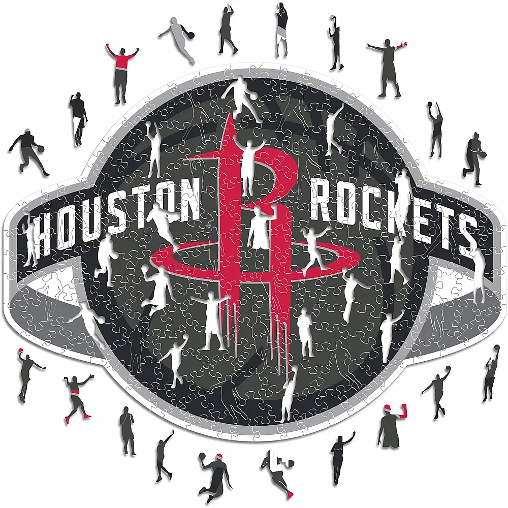 meinspielzeug - Iconic Puzzle NBA Houston Rockets Logo 500Teile | Holzpuzzle